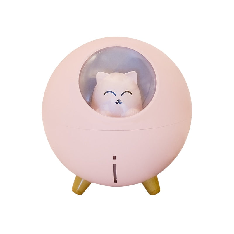 Cute Planet Cat Air Humidifier Ultrasonic Aroma