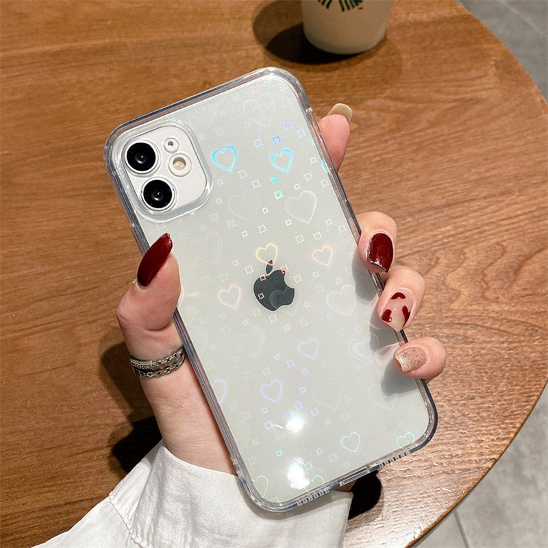 Gradient Rainbow Laser Cases For iPhone X XS Max XR [11-12-13] Pro And Pro Max