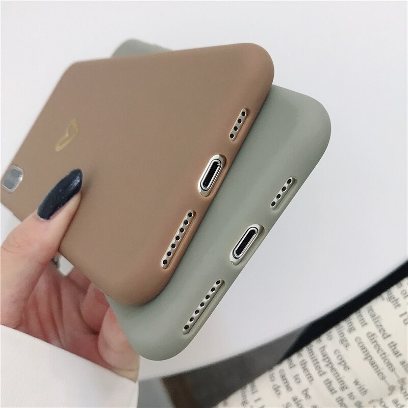 Plated Love Heart Solid Phone Case For iPhone