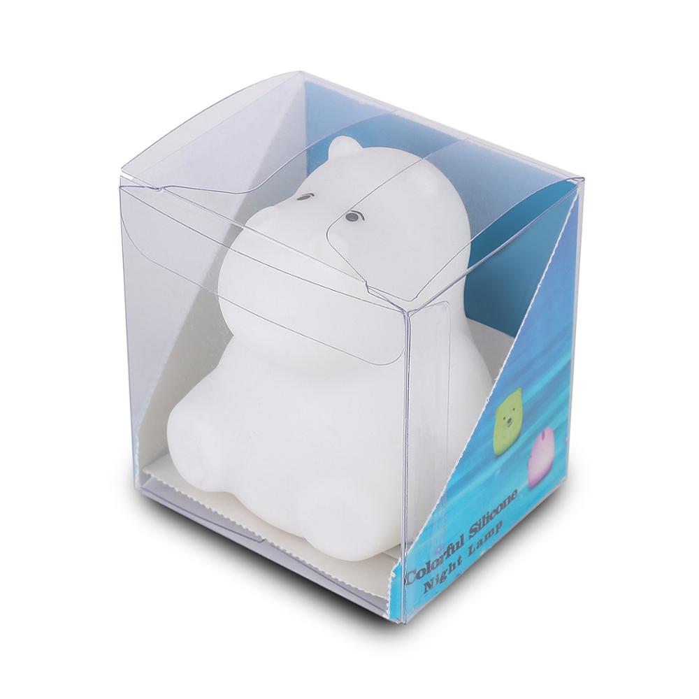 Mini Bear Rabbit Hippo Owl Penguin Lamp RGB LED Night Light