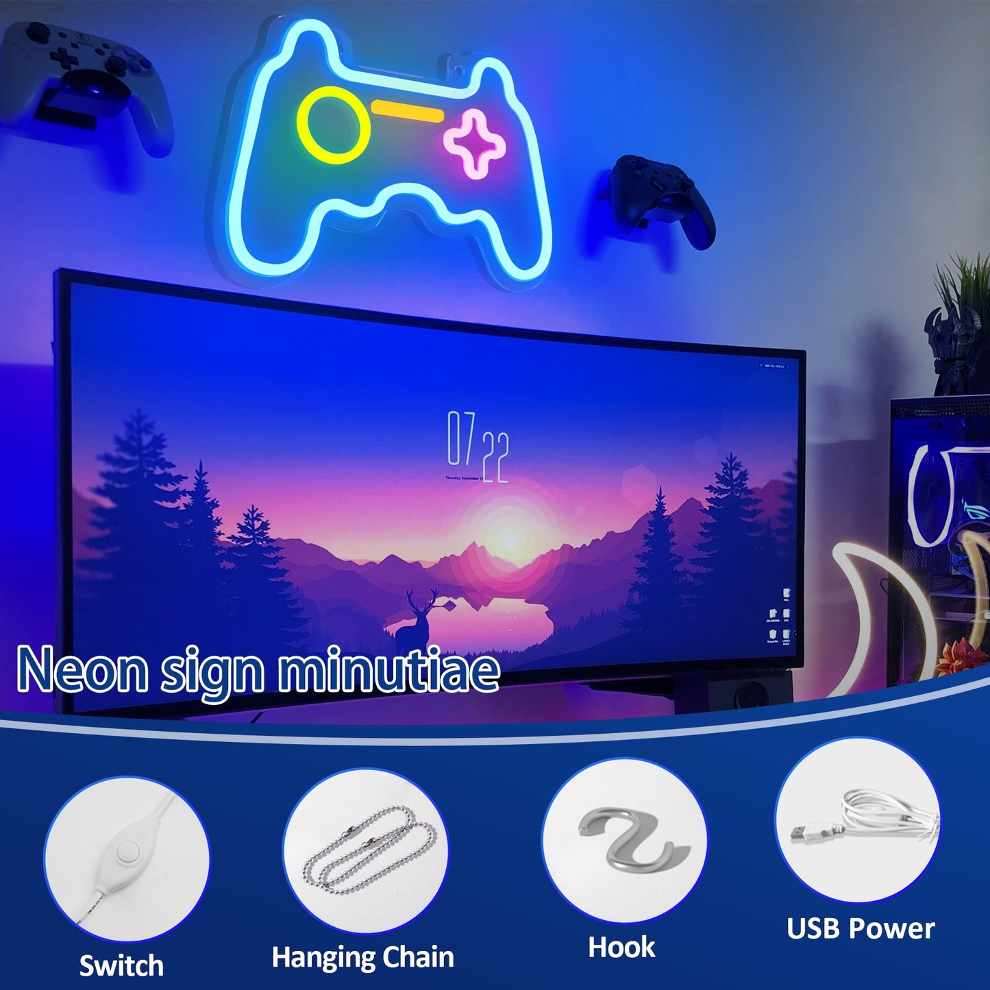 Neon Led Sign Game Room Decor