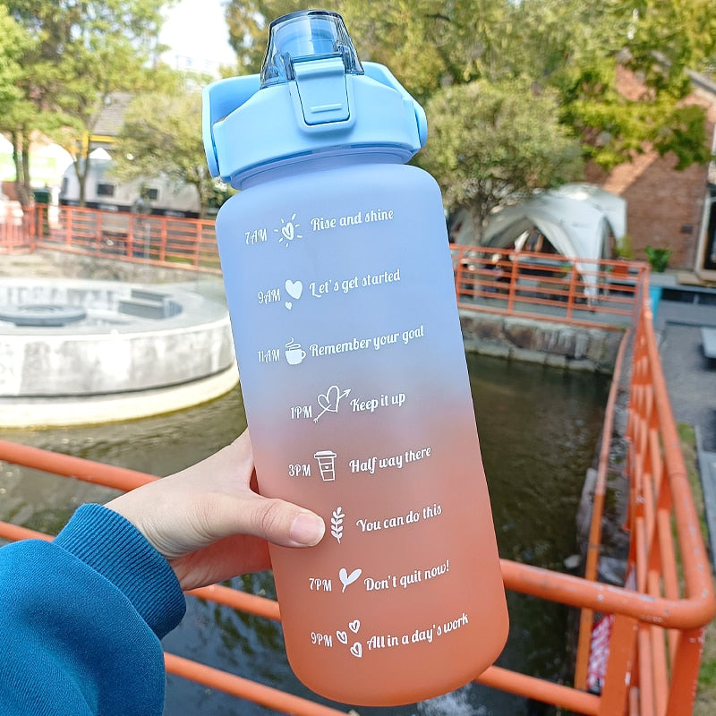 2 Liters Motivational Drinking Water Bottle