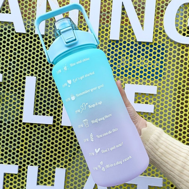 2 Liters Motivational Drinking Water Bottle