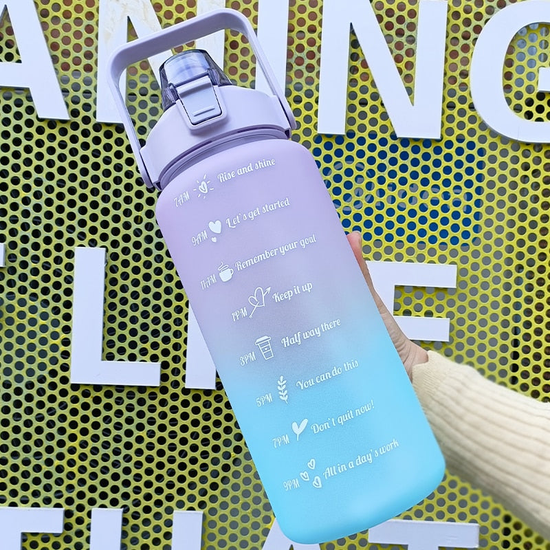 2 Liters Motivational Drinking Water Bottle