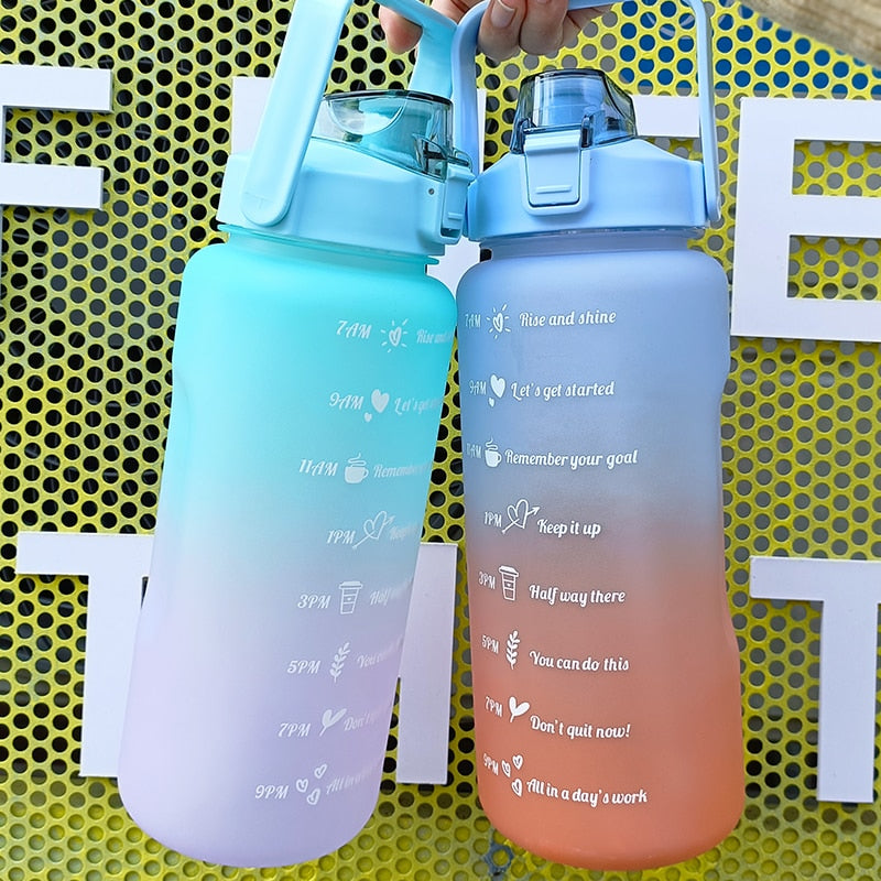 2 Liters Motivational Drinking Water Bottle