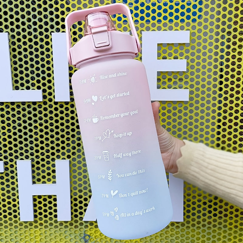 2 Liters Motivational Drinking Water Bottle