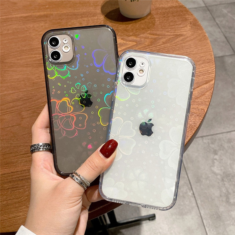 Gradient Rainbow Laser Cases For iPhone X XS Max XR [11-12-13] Pro And Pro Max