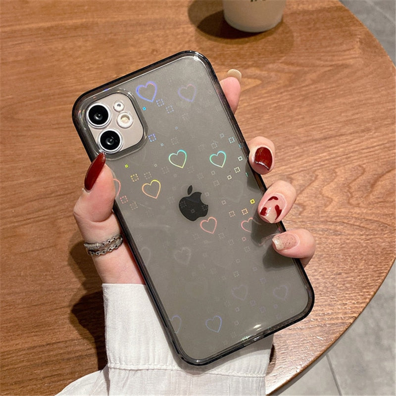 Gradient Rainbow Laser Cases For iPhone X XS Max XR [11-12-13] Pro And Pro Max