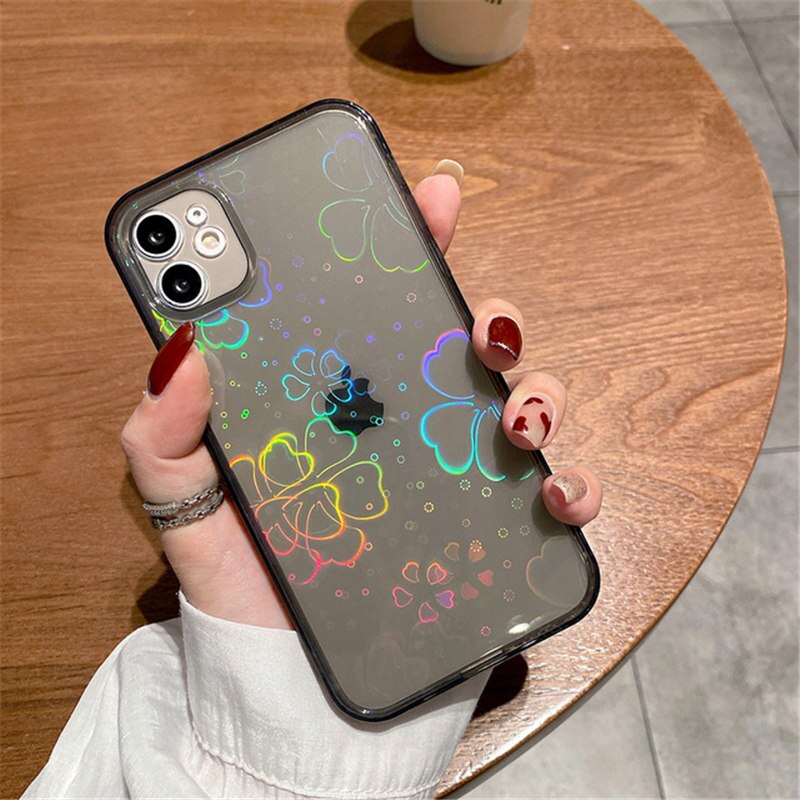 Gradient Rainbow Laser Cases For iPhone X XS Max XR [11-12-13] Pro And Pro Max